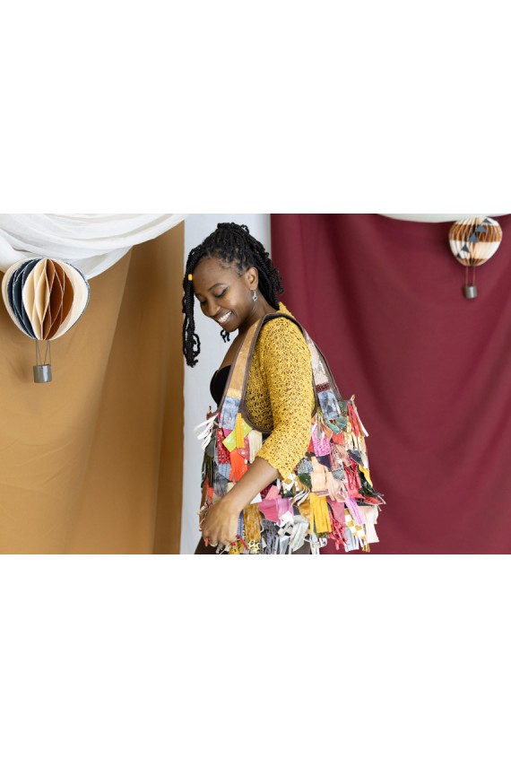 Bolso Shopper Sahara Multicolor de Piel Artesanal