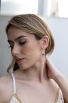 Pendientes Plata de Ley Flor Boho con Piedra Natural