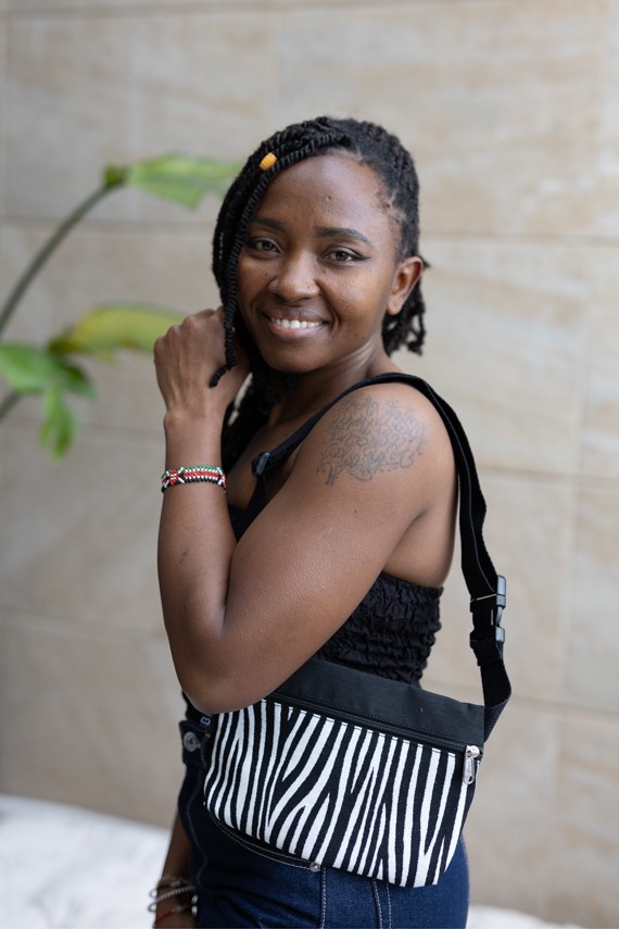 Riñonera Algodón Basic Estampado Cebra