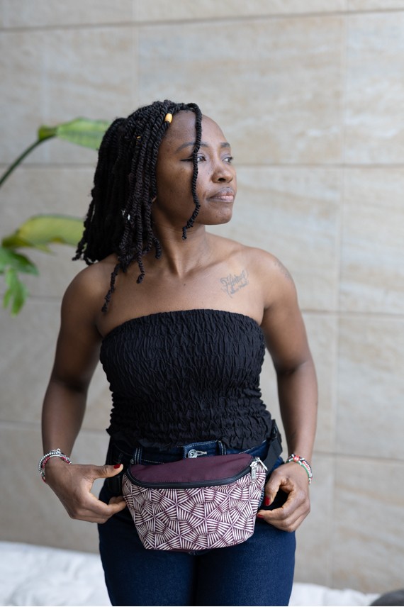 Riñonera Algodón Luna Estampado Artesanal