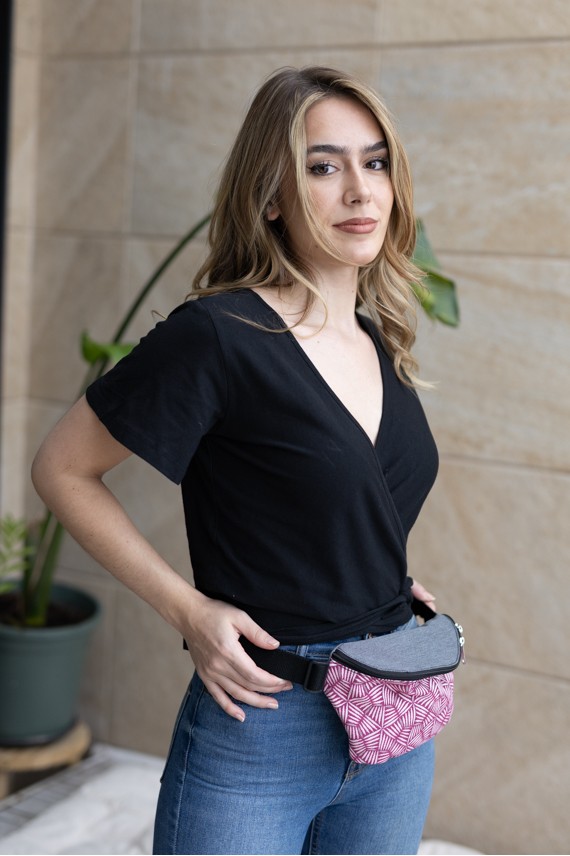 Riñonera Algodón Luna Estampado Artesanal