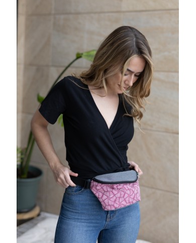 Riñonera Algodón Luna Estampado Artesanal