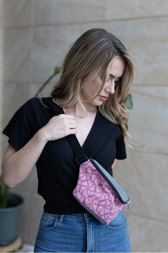 Riñonera Algodón Luna Estampado Artesanal