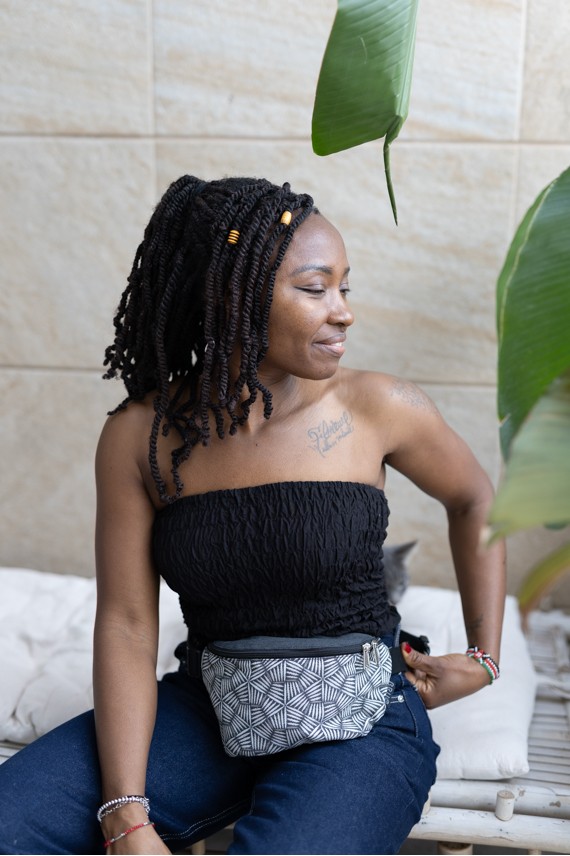 Riñonera Algodón Luna Estampado Artesanal