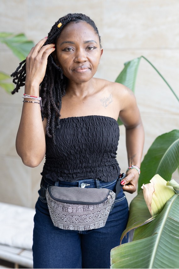 Riñonera Algodón Luna Estampado Artesanal