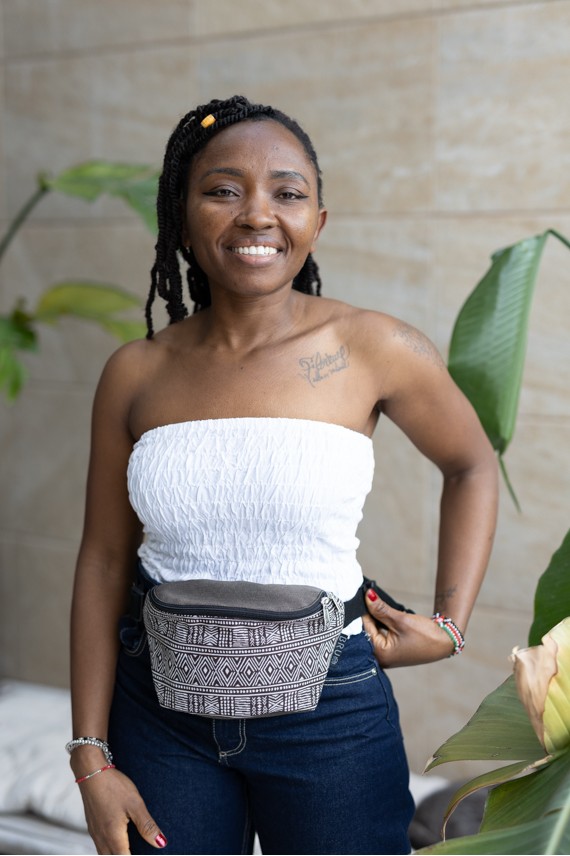 Riñonera Algodón Luna Estampado Artesanal