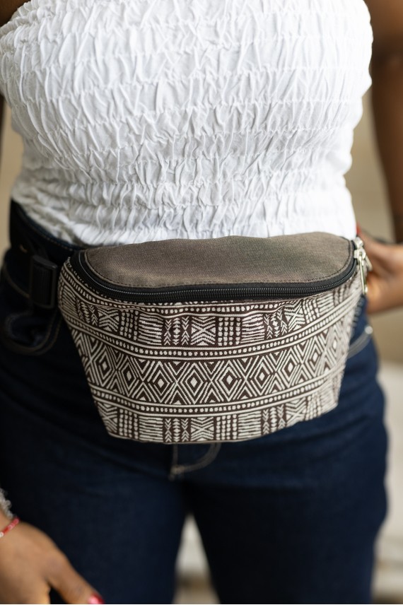 Riñonera Algodón Luna Estampado Artesanal