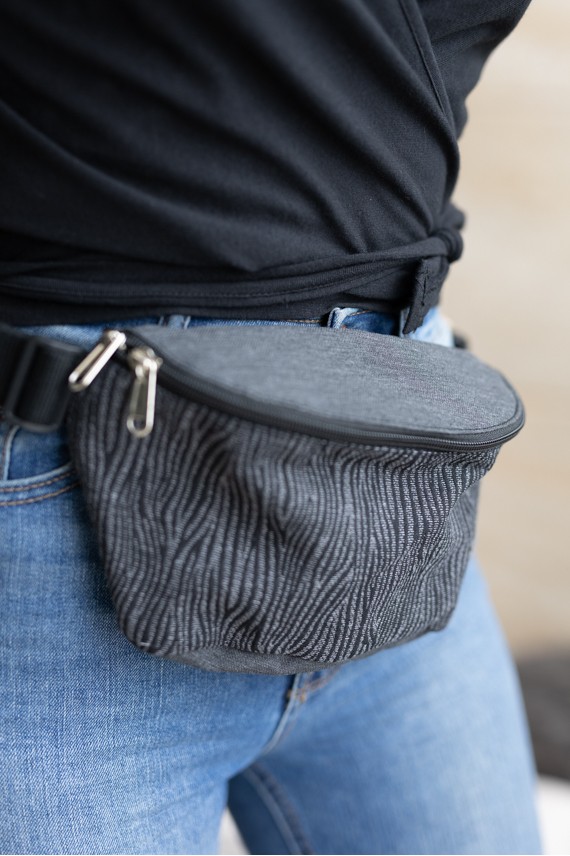 Riñonera Algodón Luna Estampado Cebra