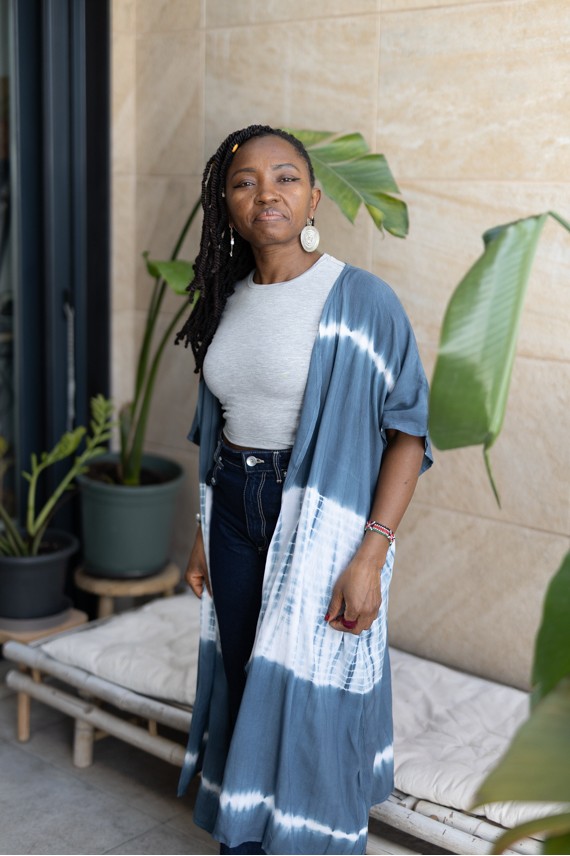 Kimono Largo Tie-Dye Viscosa Denim