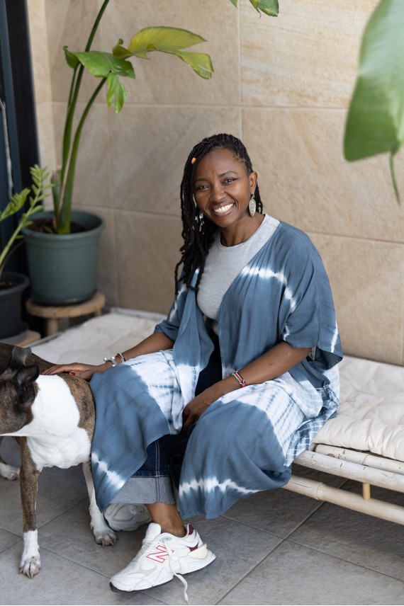 Kimono Largo Tie-Dye Viscosa Denim