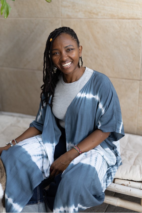 Kimono Largo Tie-Dye Viscosa Denim