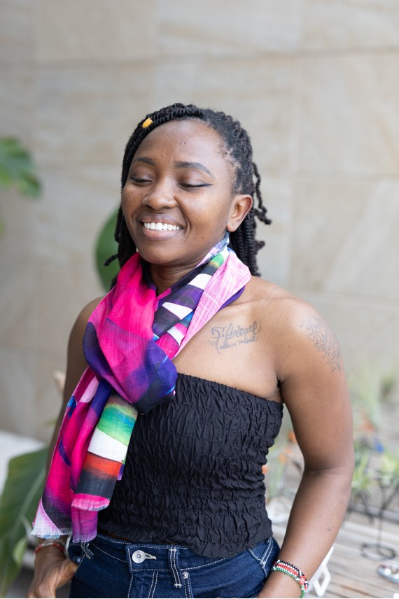 Fular Lino Algodón y Viscosa Estampado Salvaje