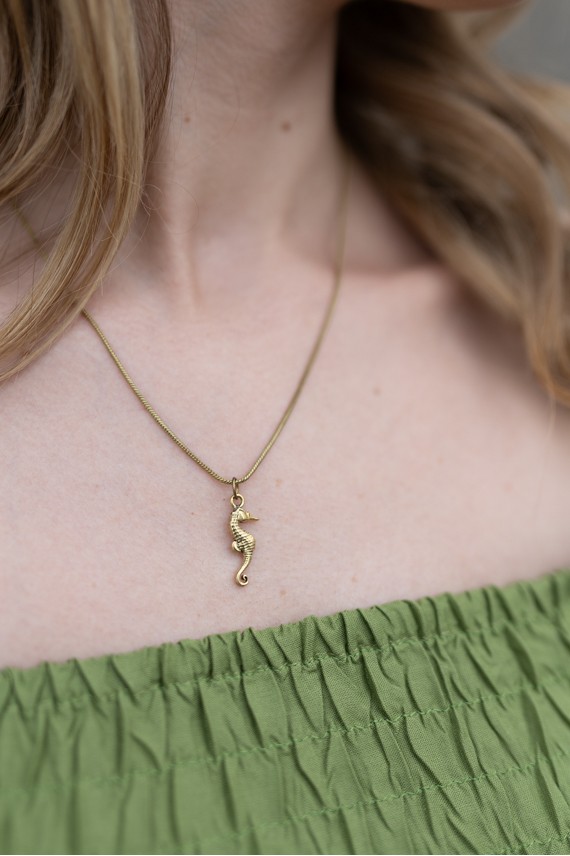 Colgante Caballito de Mar dorado