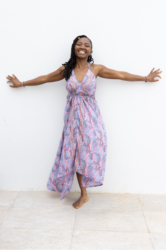 Vestido Seda Mia Sari lila