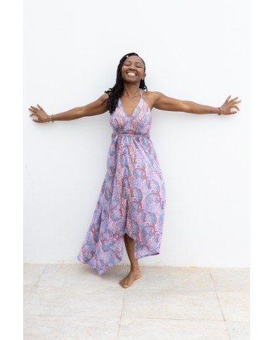 Vestido Seda Mia Sari lila