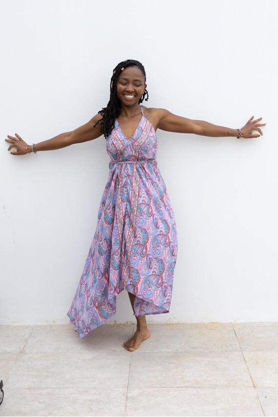 Vestido Seda Mia Sari lila