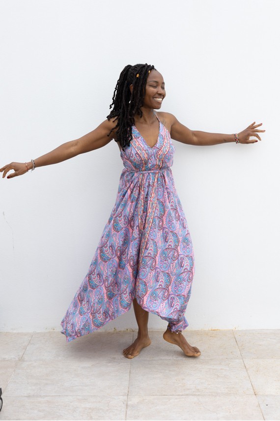 Vestido Seda Mia Sari lila