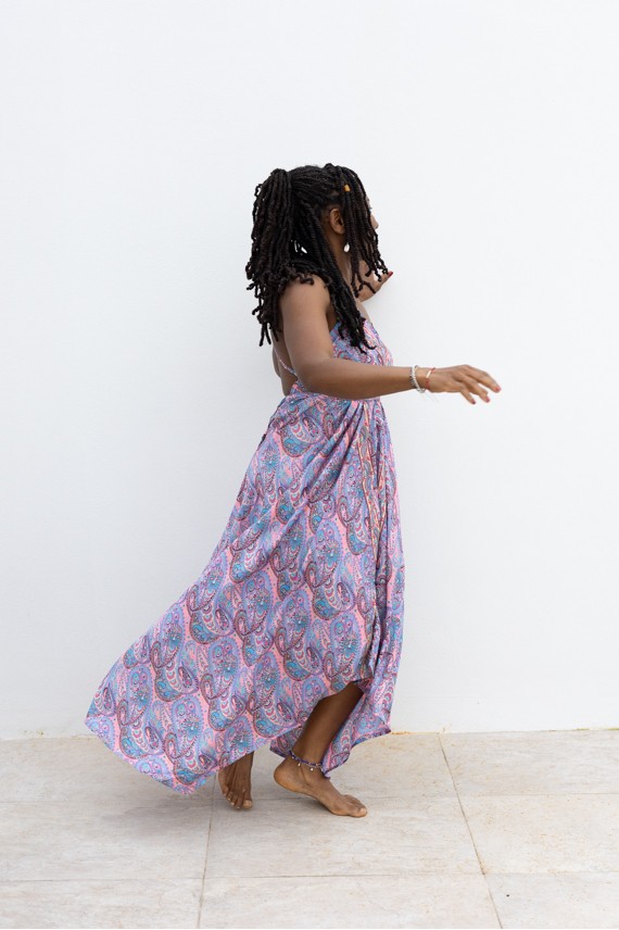 Vestido Seda Mia Sari lila