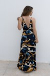 Vestido Largo Viscosa Estampado Natura