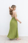 Vestido largo viscosa espalda descubierta