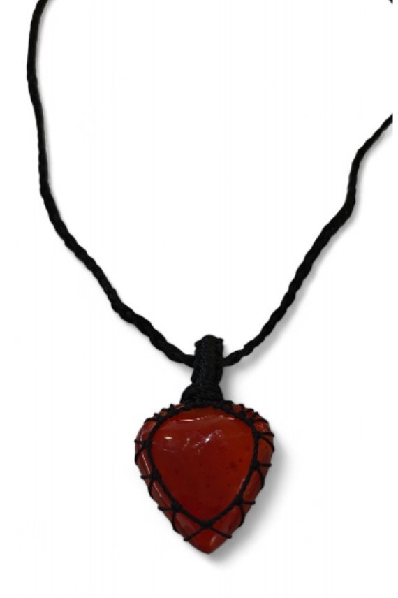 Collar Piedra Carneola Triángulo Redondeado