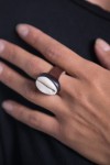 Anillo Cuero Nature Cauri Africana