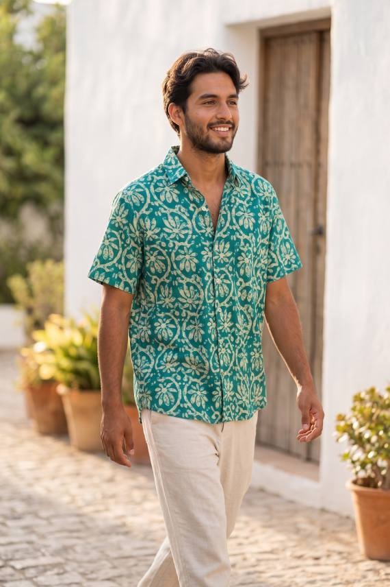 Camisa Estampada Algodón Aukai