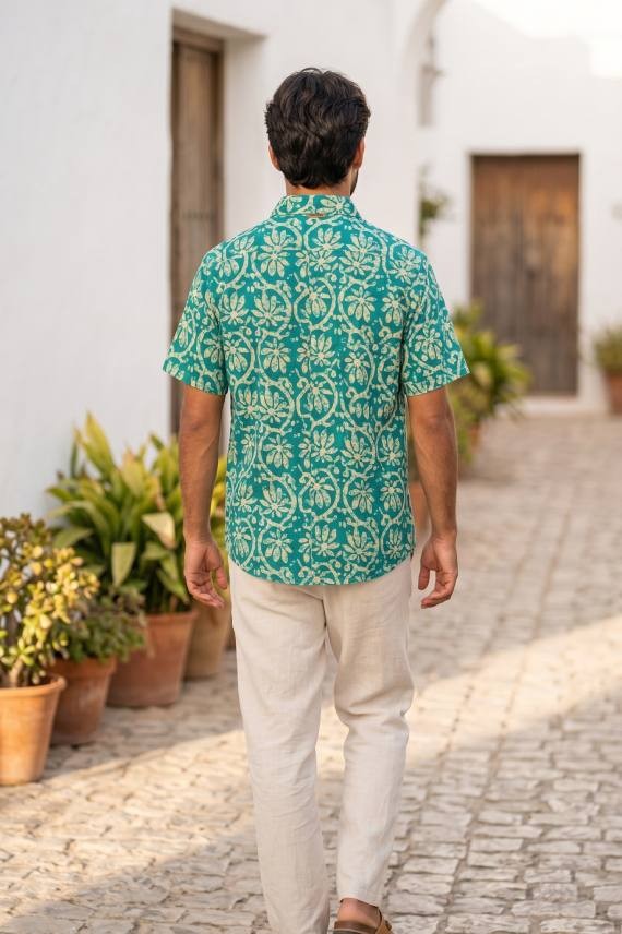 Camisa Estampada Algodón Aukai