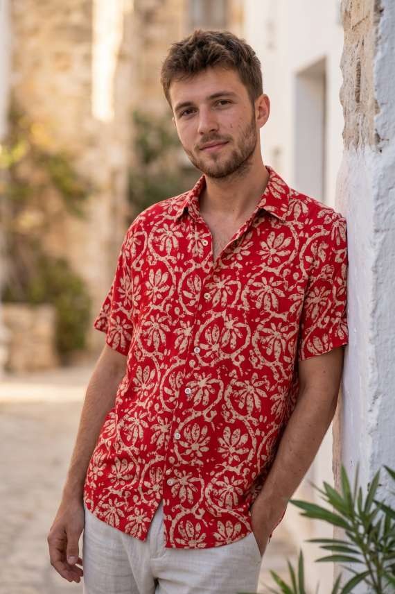 Camisa Estampada Algodón Aukai
