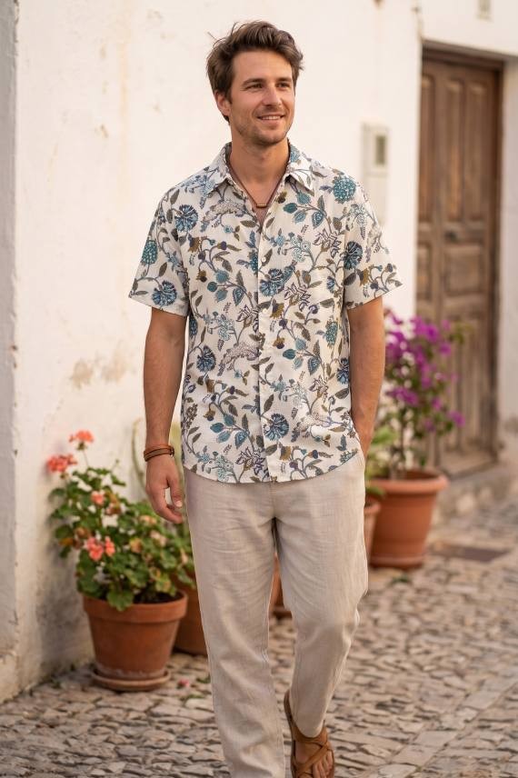 Camisa Estampada Algodón Kai