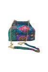 Bolso Bombonera Fiesta India Azul