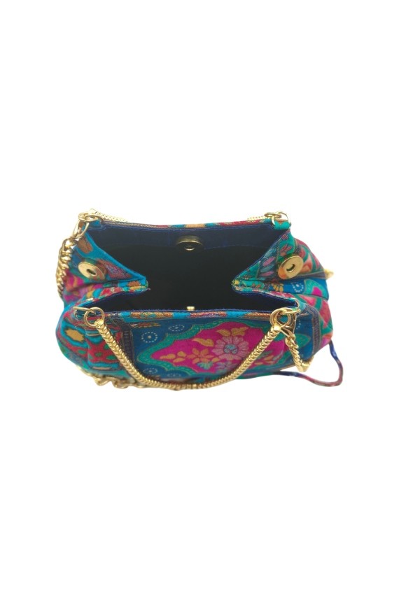 Bolso Bombonera Fiesta India Azul