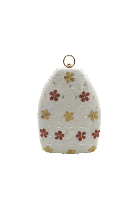 Bolso Fiesta Bordado Floral Rígido