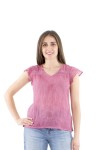 Blusa boho algodón con encaje