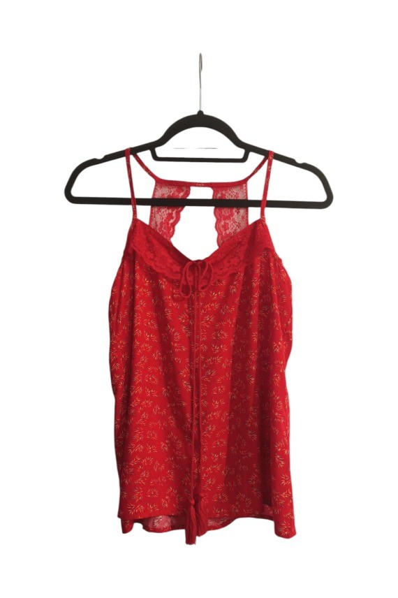 Top Viscosa Estampado con Encaje
