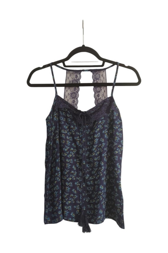 Top Viscosa Estampado con Encaje