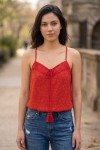 Top Viscosa Estampado con Encaje