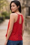 Top Viscosa Estampado con Encaje