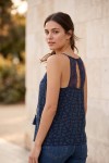 Top Viscosa Estampado con Encaje
