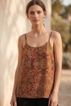 Top Poliester Estampado Floral Paisley