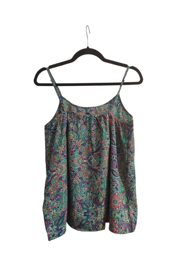 Top Poliester Estampado Floral Paisley