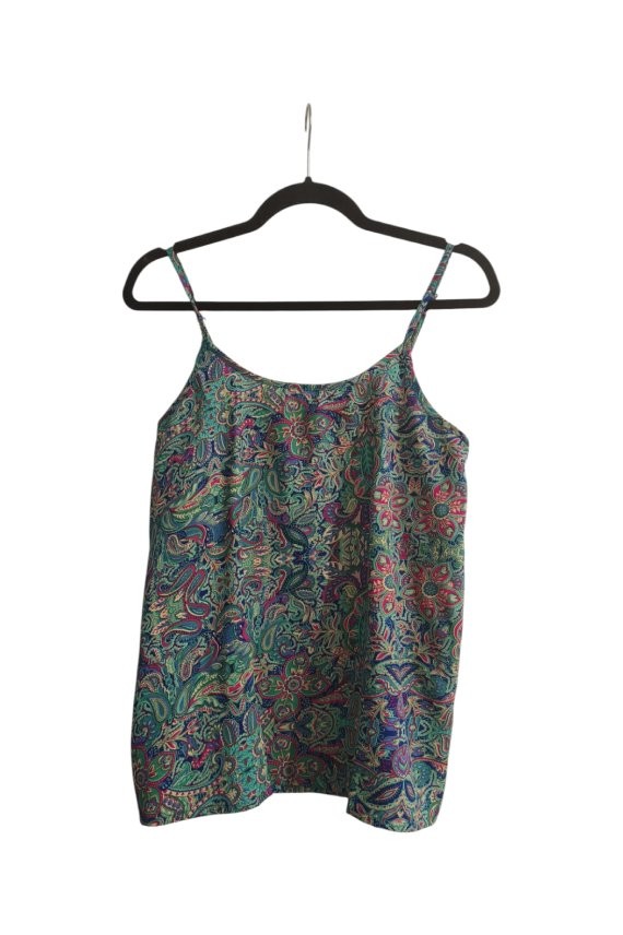 Top Poliester Estampado Floral Paisley