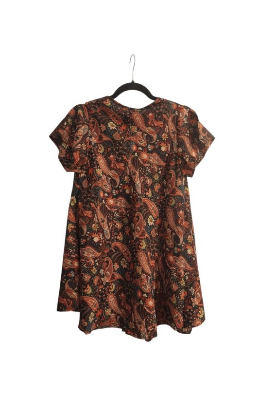 Blusa Poliester Estampado Floral Paisley