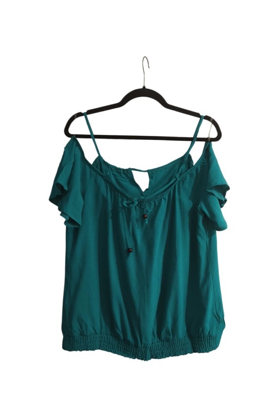 Blusa Viscosa y Lino Manga Caida