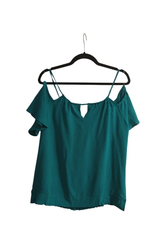 Blusa Viscosa y Lino Manga Caida