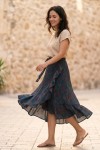 Falda Cruzada Poliester Estampado Paisley