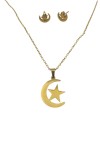 Conjunto de Acero Dorado Triángulo Geométrico