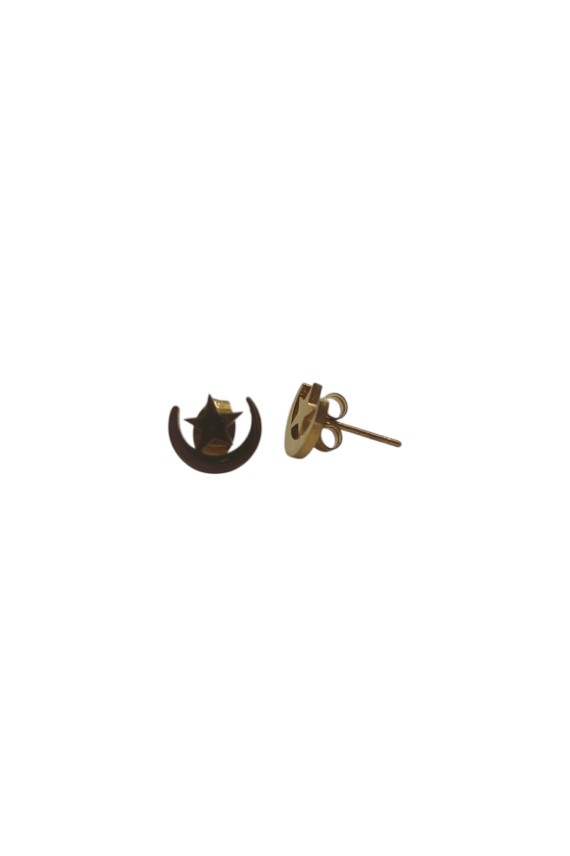 Conjunto de Acero Dorado Luna y Estrella