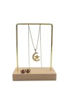 Conjunto de Acero Dorado Luna y Estrella