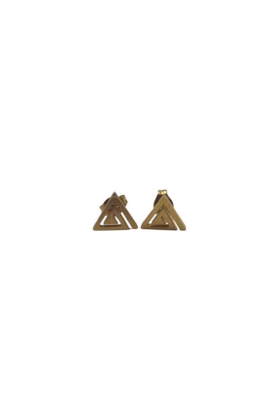 Conjunto de Acero Dorado Triángulo Geométrico